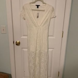 Beautiful long white lace dress